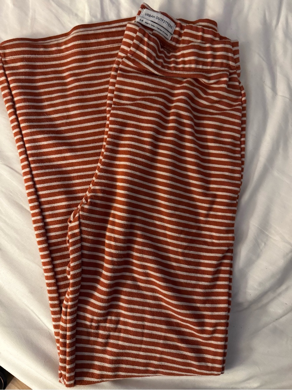 Urban Outfitters Rust and White Stripe Pants
